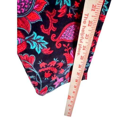 Soft Surroundings Sz 12 Velvet Skinny Pants Floral Party - Picture 8 of 10